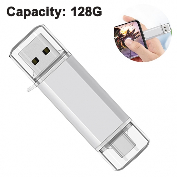 USB Stick 64 GB, 128 GB,USB-Flash-Laufwerke USB 3.0 USB C Typ C Speicherstick OTG Dual Flash Drive 2-in-1 Memory Stick für Table