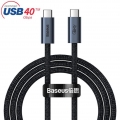 Baseus Flash Series USB4 40Gbps Kabel USB Typ C - USB Typ C 8K 60Hz Video 100W Ladeleistung grau (CASS010014)