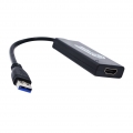 HD 1080p USB3.0 zu HDMI Verbindungskabelkonverter für PC Laptop   Schwarz