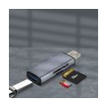 2-in-1 Lightning / USB-Stecker SD / Micro-SD Kartenleser, LinQ - Grau
