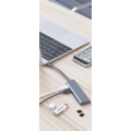 allocacoc DockingHUB, multifunktionales USB-C Hub, für Mac, PC, iOS und Android, Grau