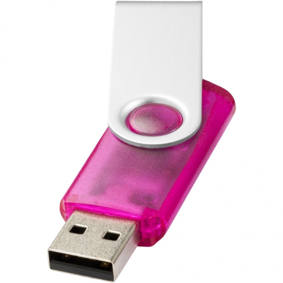 Bullet USB-Stick, transparent PF1527 (4 GB) (Transparentes Pink/Silber)