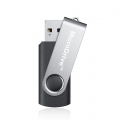 4GB USB 2.0 Stick Flash USB Drive Swivel USB Flashdrive Speicherstick Memorystick Farbe: Schwarz