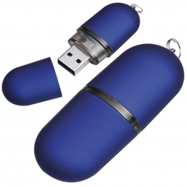 More about USB-Stick aus Kunststoff / gummiert / 1GB / Farbe: blau