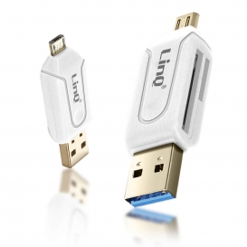 More about LinQ OTG SD/Micro SD Kartenleser mit USB/Micro USB Anschluss – Weiß