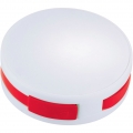 Bullet USB-Hub, rund PF1661 (1,6 x  5 cm) (Weiß/Rot)