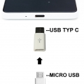 USB 3.1 Typ C Adapter WEIß Micro USB Converter Stecker Type C für Cubot Cheetah 2