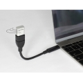 DeLOCK 0.15m, USB2.0-C/USB2.0-A, 0,15 m, USB C, USB A, USB 2.0, Männlich/Weiblich, Schwarz