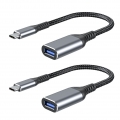 USB-C-zu-USB3.0-Adapter, (silbergrau, 2er-Pack)