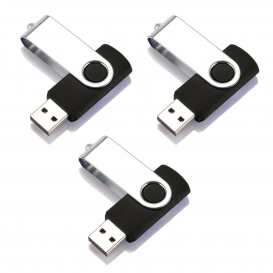 More about 3 Stück Speicherstick USB 2.0-Flash-Laufwerk Erinnerung Stick Datenspeicher Schwenkbares Flash-Laufwerk mit Kappe(16 GB, Schwarz