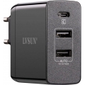 LVSUN Travel LS-QW45-PD USB-Ladegerät Steckdose max. 6000mA 3 x USB, USB-C