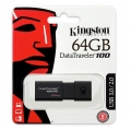 Kingston 3.0 USB Speicherstick DT100G3/64GB mit  generischem schwarzen Schlüsselband