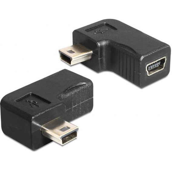 Adapter USB mini B 5pin St/Bu 90&＃176 gewink. Delock® [65448]