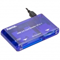 hama USB 2.0 Card Reader Writer 35 in 1 blau