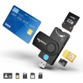 USB Kartenlesegeräte CAC/DOD Militär USB Kartenleser und Micro SD Speicherkartenleser für SIM und MMC RS & 4.0 kompatibel mit Li