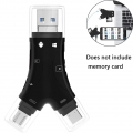 Micro SD Kartenleser,  4 in 1 Externe Kartenlesegerät USB Stick Micro SD & TF Card Reader Adapter für iPhone iPad Mac iOS Androi