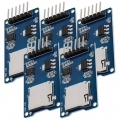 AZ-Delivery Module SPI Reader Micro Speicher SD TF Karte Memory Card Shield Modul, 5x Reader Micro