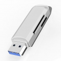 USB 3.0 Kartenleser SD Kartenleser Micro SD Kartenleser Kartenleser mit gleichzeitigem Lesen von 2 Kartensteckplätzen SD Adapter