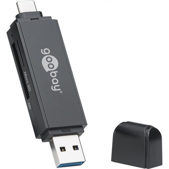 2in1 Kartenlesegerät USB 3.0 - USB-C™ - liest SDXC, SDHC, microSD, SD Speicherkarten