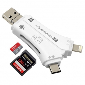More about 4 in 1 Externer Kartenleser USB Micro SD & TF Kartenleser Adapter für iPhone / IPad Mac / Android / Windows PC