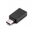 vhbw USB Typ C auf USB 3.0 Adapter kompatibel mit Smartphone, Tablet, Notebook - OTG-Highspeed-Adapter, Schwarz