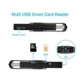 Smart Card Reader USB 4 Anschlüsse USB Hub,USB Common Access CAC-Karte,SDHC/SDXC/SD und Micro SD Kartenleser für SIM und MMC RS&