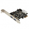 StarTech.com 2 Port USB 3.0 PCI Express Schnittstellenkarte mit UASP und 4 Pin LP4 Molex, PCIe, USB 3.2 Gen 1 (3.1 Gen 1), Full-