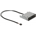 USB 2.0 CardReader 3.5" 43 in 1 + 1 x USB 2.0 Port, Delock® [91674]