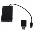 2x4 Port Micro USB OTG Hub Host Ladekabel Adapter Kartenleser Für Android