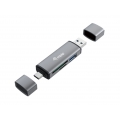 EQUIP Kartenleser USB 3.0 HUB SB-C & USB-A SD/MicroSD