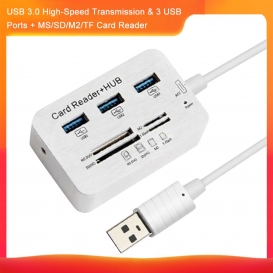 More about USB-Hub 3.0 Typ C-Hub USB 3.0-Splitter 3 Anschlüsse Adapter für mehrere SD / TF-Geschwindigkeitskartenleser Multi-In-1-Speicherk