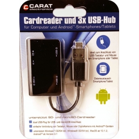 More about Carat USB 2.0 Dual Hub + Reader SD/SDC black Kartenlesegerät