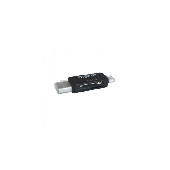 Kartenleser approx! FLTLFL0083 APPC33 Micro SD/SD/MMC Micro USB 480 Mbps 32 GB Schwarz