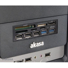 More about Akasa AK-ICR-16 - CF,MicroDrive,microSDHC,MMC,MS Micro (M2),MS PRO,MS PRO Duo,SD,SDHC,SDXC - Grau -  Akasa