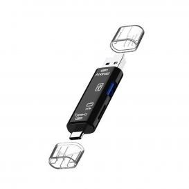More about 5-in-1 Type-C/Micro/USB 2.0 Tragbarer Speicherleser USB OTG Adapter für TF Karte Kompatibel für MacBook Computer Android Phone(S