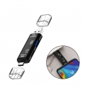 5-in-1 Type-C/Micro/USB 2.0 Tragbarer Speicherleser USB OTG Adapter für TF Karte Kompatibel für MacBook Computer Android Phone(S