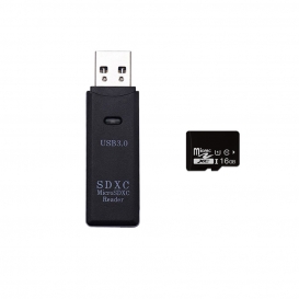 More about USB 3.0-Schnittstellenkartenleser SD-Hochgeschwindigkeitskartenleser TF-Kartenleser mit 16GSD-Speicherkarte