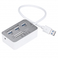 7 in 1 Kartenleser mit 3 Port USB 3.0 Hub, SD/MS/Micro SD/MMC/ M2/ TF Karte USB Adapter Externes sd Karten Laufwerk