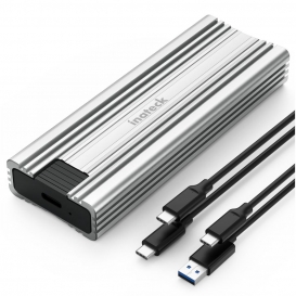 More about Inateck NVMe M.2 Festplattengehäuse mit 10 Gbps Übertragung, unterstützt M.2 SATA und NVMe SSD (2242, 2260, 2280) mit USB A zu C