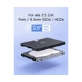 Inateck USB 3.2 Gen 2 Festplattengehäuse für 2,5 Zoll SSDs und HDDs, bis zu 6Gbps, mit UASP