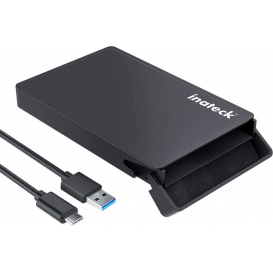 More about Inateck Festplattengehäuse 2,5 Zoll USB C für 9,5 mm/7 mm 2,5 Zoll HDD/SSD, mit USB C auf USB A Kabel, UASP unterstützt, werkzeu