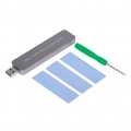 M.2 NVME zu USB 3.0 Adapter M2 NGFF PCIE SSD Adapterkarte Tragbares Festplattengehaeuse Plug & Play