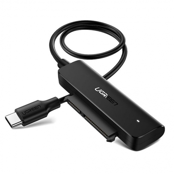 Adapter Konverter USB Festplattenadapter HDD SSD 2,5'' SATA III 3.0 - USB Typ C 3.2 Gen 1 SuperSpeed USB 5 Gbps Schwarz