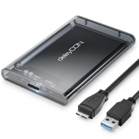 More about deleyCON SSD Festplattengehäuse USB 3.0 für 2,5“ Zoll SATA 3 SSD / HDD / 7mm / 9,5mm SATA III Festplatten Externes Gehäuse UASP 