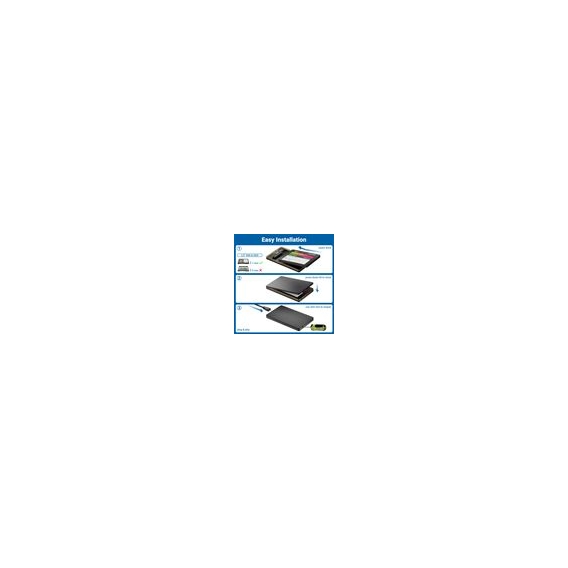 deleyCON SSD Festplattengehäuse USB 3.0 für 2,5“ Zoll SATA 3 SSD / HDD / 7mm SATA III Festplatten Externes Gehäuse UASP [Schwarz