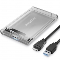 deleyCON SSD Festplattengehäuse USB 3.0 für 2,5“ Zoll SATA 3 SSD / HDD / 7mm / 9,5mm SATA III Festplatten Externes Gehäuse UASP 