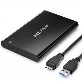 More about deleyCON SSD Festplattengehäuse USB 3.0 für 2,5“ Zoll SATA 3 SSD / HDD / 7mm / 9,5mm SATA III Festplatten Externes Gehäuse UASP 