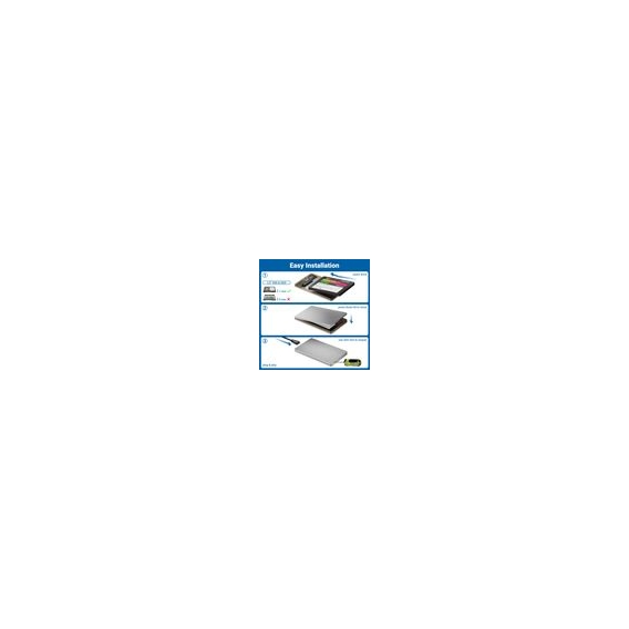 deleyCON SSD Festplattengehäuse USB 3.0 für 2,5“ Zoll SATA 3 SSD / HDD / 7mm SATA III Festplatten Externes Gehäuse UASP [Silber 