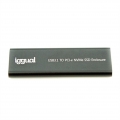 iggual IGG317020, SSD-Gehäuse, M.2, M.2, SATA, 10 Gbit/s, USB Konnektivität, Schwarz