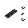1Life hd:flash, SSD-Gehäuse, M.2, SATA, 5 Gbit/s, USB Konnektivität, Schwarz